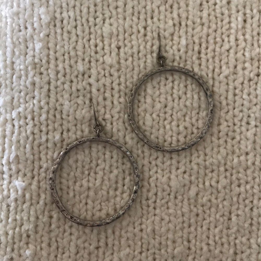 Rustic silver earrings